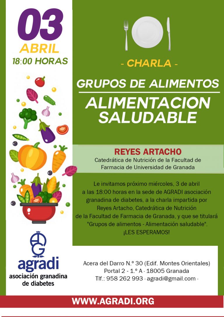 3 de abril – CHARLA ALIMENTACIÓN SALUDABLE